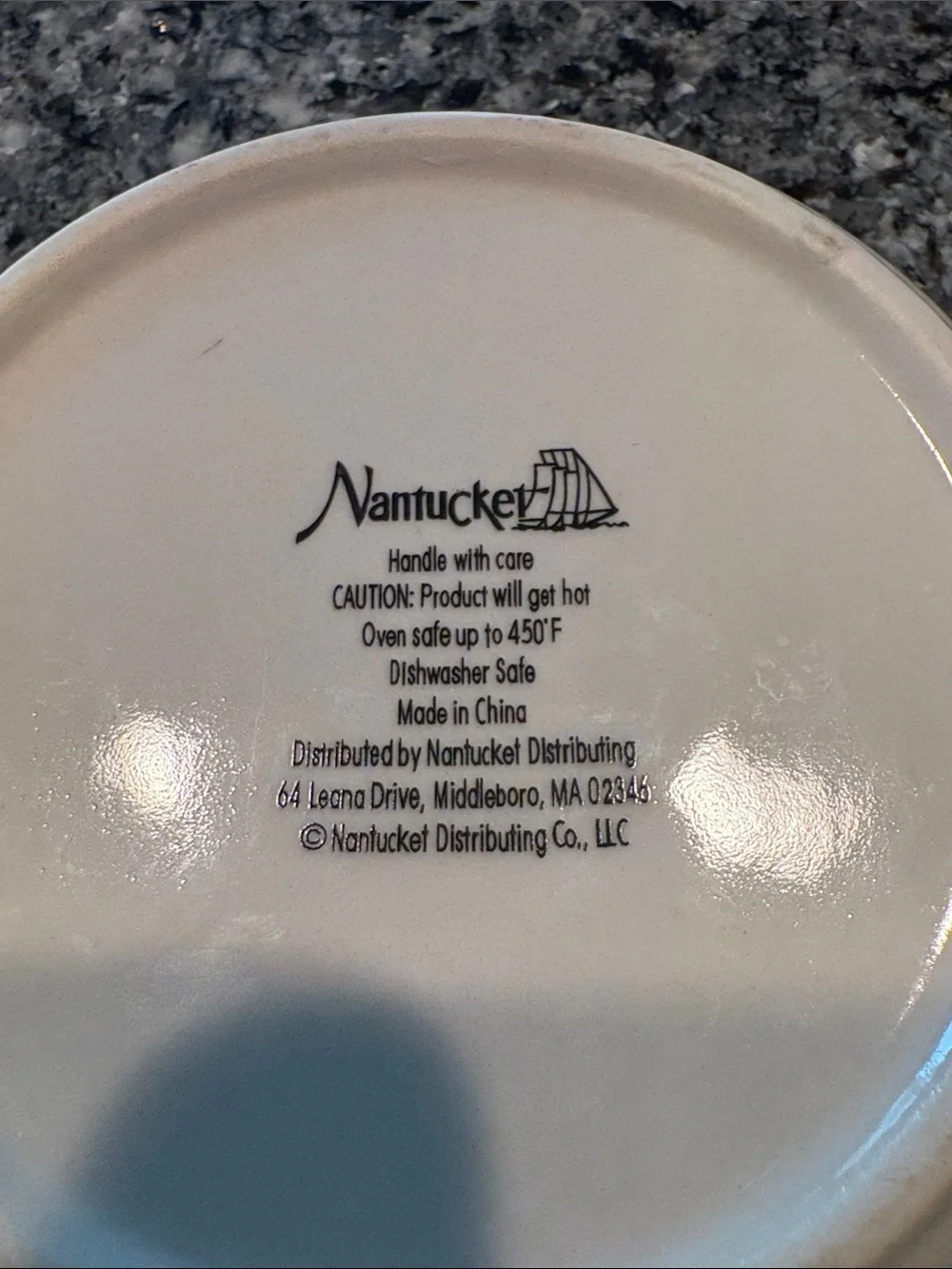 Rare Vintage Green Apple Nantucket Ceramic Oven Safe Bowl